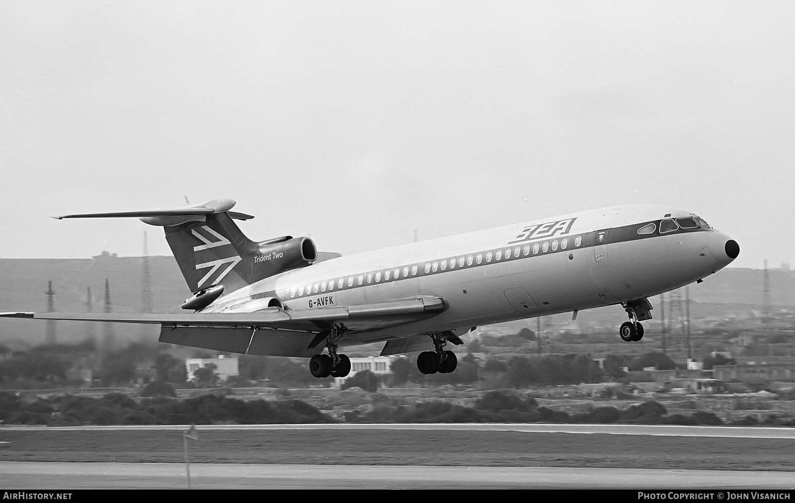 Aircraft Photo of G-AVFK | Hawker Siddeley HS-121 Trident 2E | BEA - British European Airways | AirHistory.net #366049