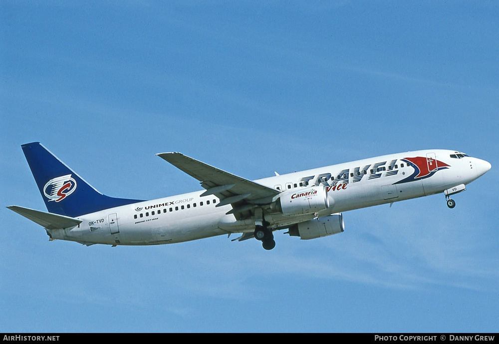 Aircraft Photo of OK-TVD | Boeing 737-86N | Travel Service | AirHistory.net #366349