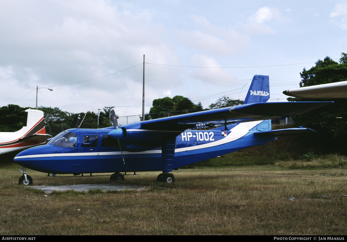 Aircraft Photo of HP-1002 | Britten-Norman BN-2A-27 Islander | ANSA - Aerolíneas Nacionales | AirHistory.net #366436