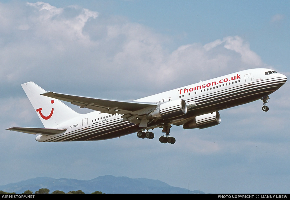 Aircraft Photo of G-BRIG | Boeing 767-204/ER | Thomson Holidays | AirHistory.net #366484