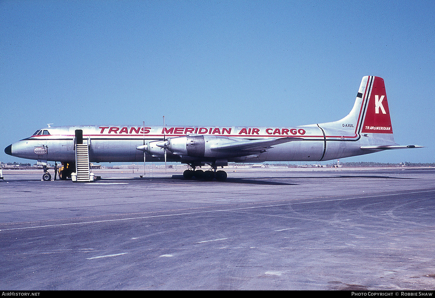 Aircraft Photo of G-AXUL | Canadair CL-44D4-2 | Transmeridian Air Cargo | AirHistory.net #366495