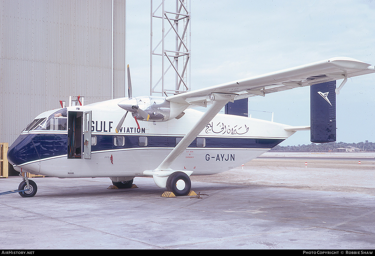 Aircraft Photo of G-AYJN | Short SC.7 Skyvan 3-100 | Gulf Aviation | AirHistory.net #366535