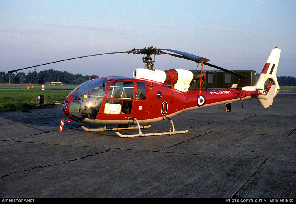 Aircraft Photo of XZ940 | Aerospatiale SA-341C Gazelle HT2 | UK - Air Force | AirHistory.net #366576
