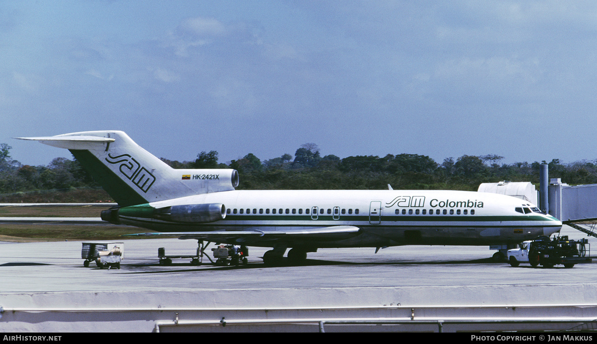 Aircraft Photo of HK-2421X | Boeing 727-46 | SAM - Sociedad Aeronáutica de Medellín | AirHistory.net #366699