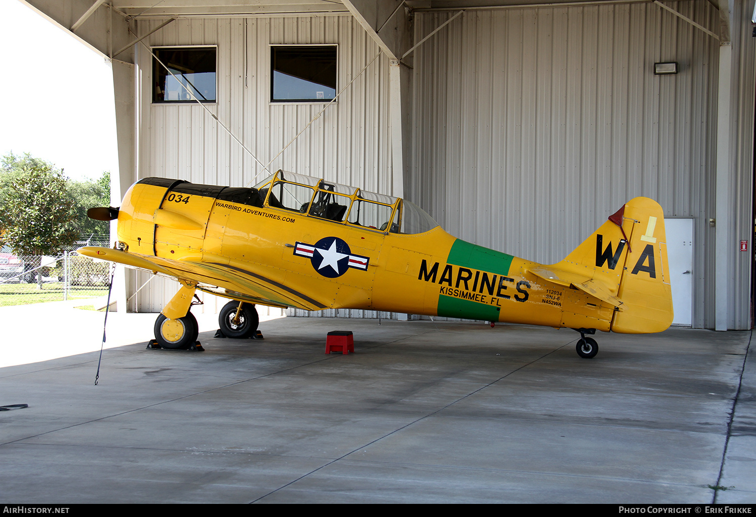 Aircraft Photo of N452WA / 112034 | North American SNJ-6 Texan | Warbird Adventures | USA - Marines | AirHistory.net #366749