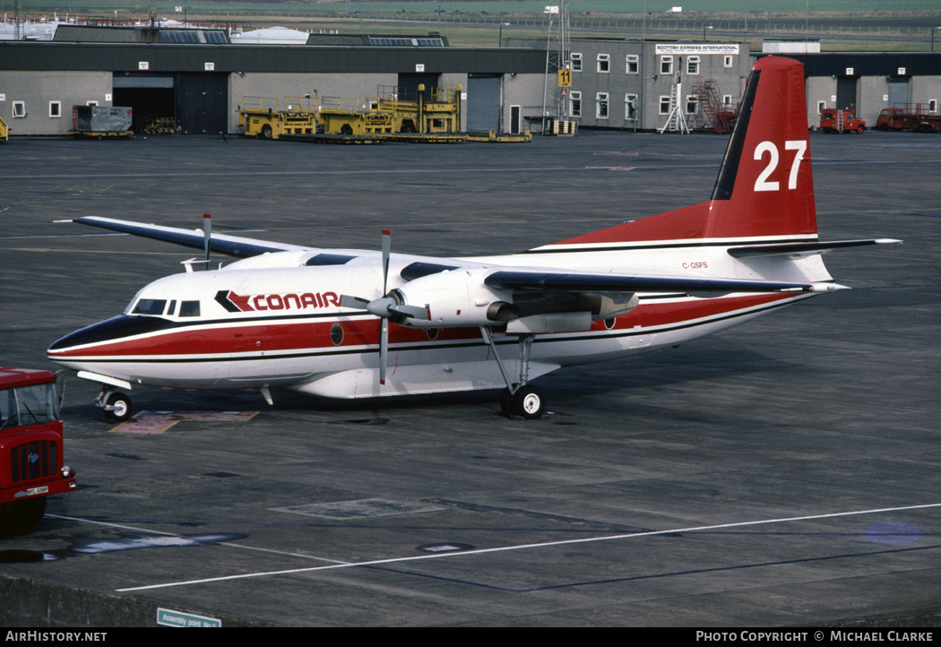 Aircraft Photo of C-GSFS | Fokker F27-600/AT Friendship | Conair Aviation | AirHistory.net #366759