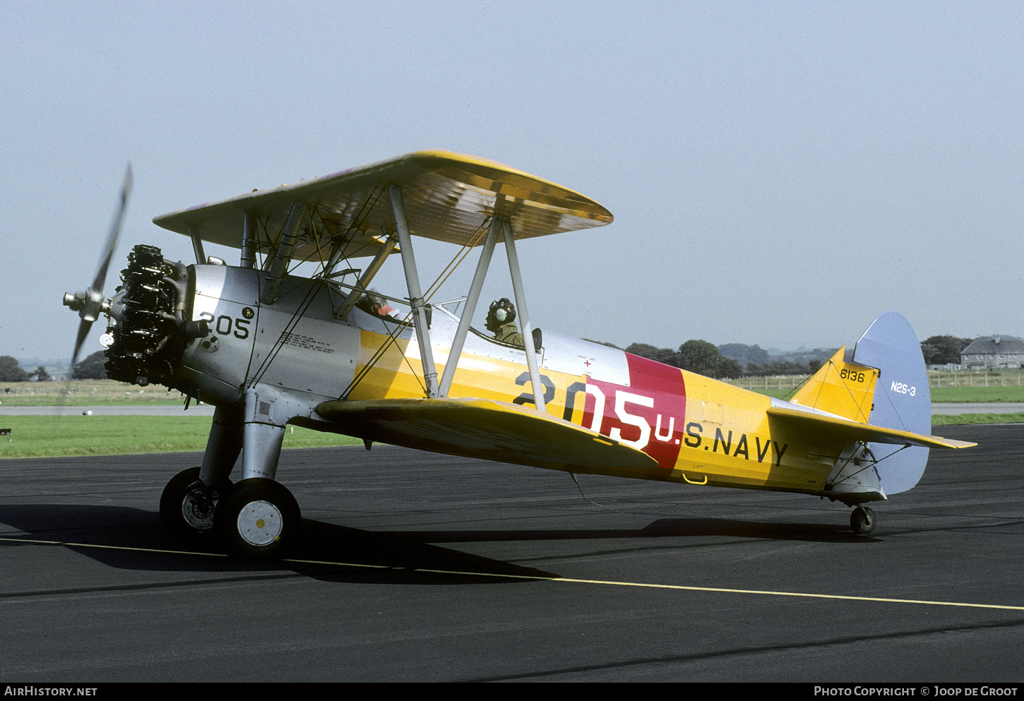 Aircraft Photo of G-BRUJ / 6136 | Boeing PT-17/L300 Kaydet (A75N1) | USA - Navy | AirHistory.net #366888