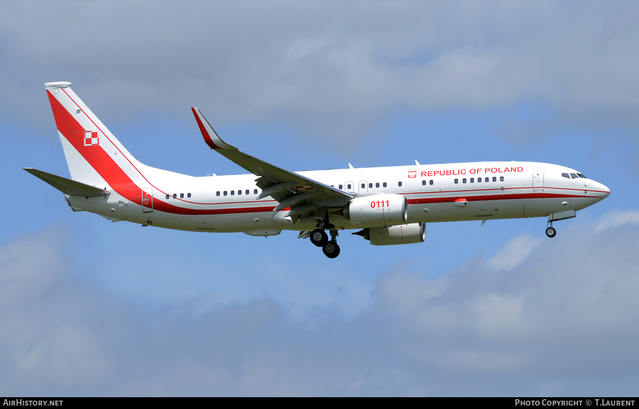 Aircraft Photo of 0111 | Boeing 737-800 BBJ2 | Poland - Air Force | AirHistory.net #366961