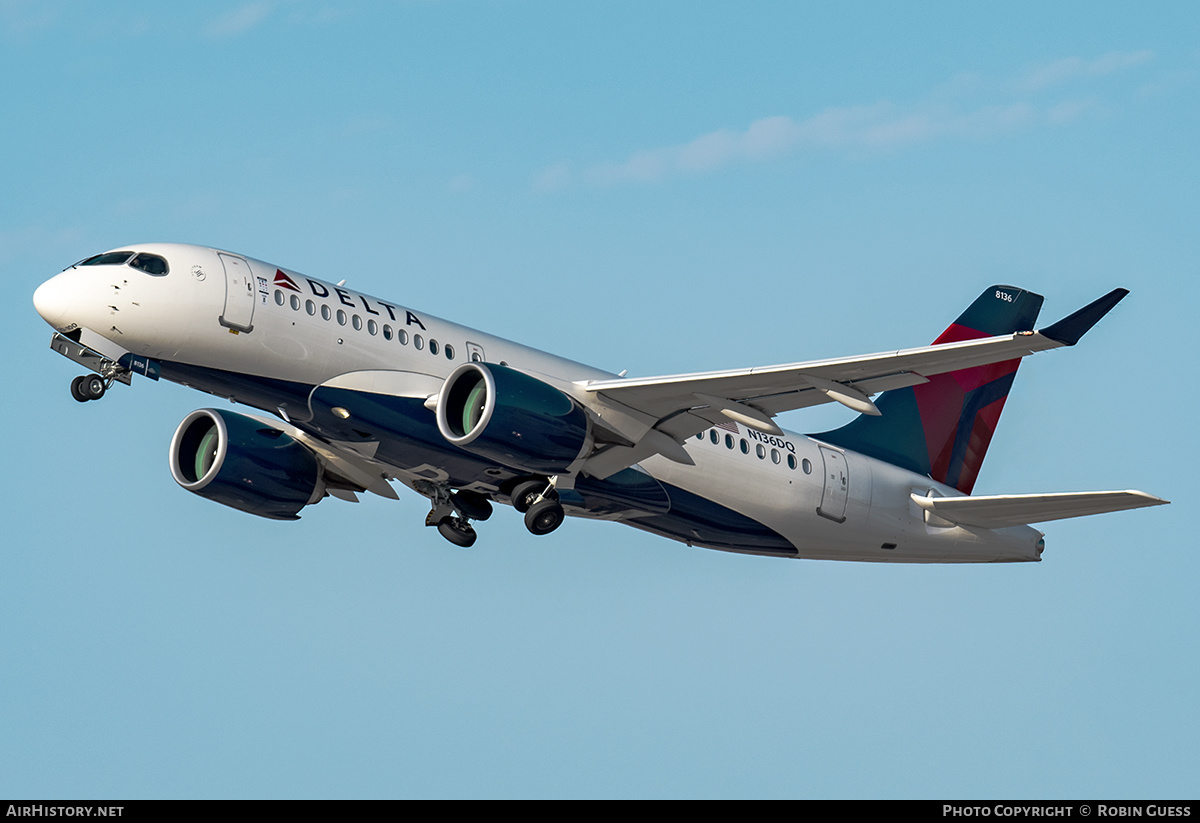 Aircraft Photo of N136DQ | Airbus A220-171 (BD-500-1A10) | Delta Air Lines | AirHistory.net #367000