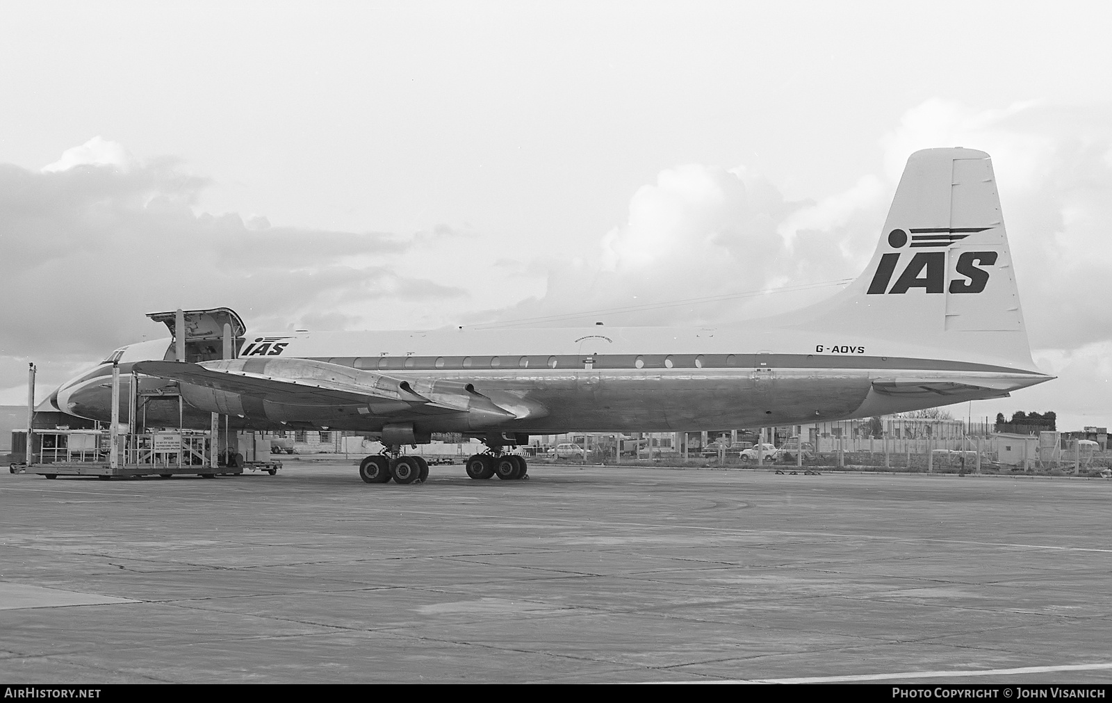 Aircraft Photo of G-AOVS | Bristol 175 Britannia 312(F) | IAS Cargo Airlines - International Aviation Services | AirHistory.net #367008