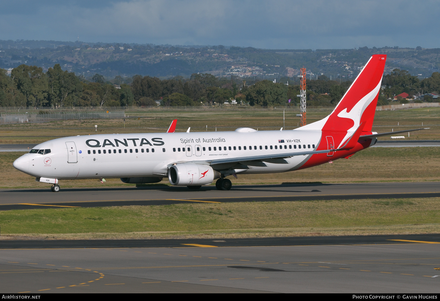 Aircraft Photo of VH-VZK | Boeing 737-838 | Qantas | AirHistory.net #367030