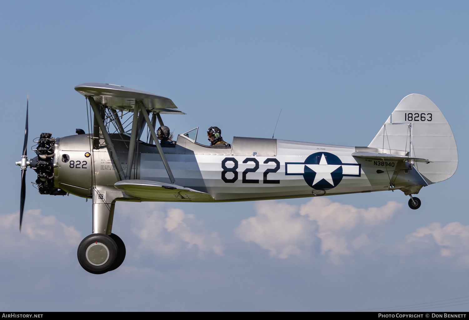 Aircraft Photo of N38940 / 18263 | Boeing PT-17 Kaydet (A75N1) | USA - Air Force | AirHistory.net #367070