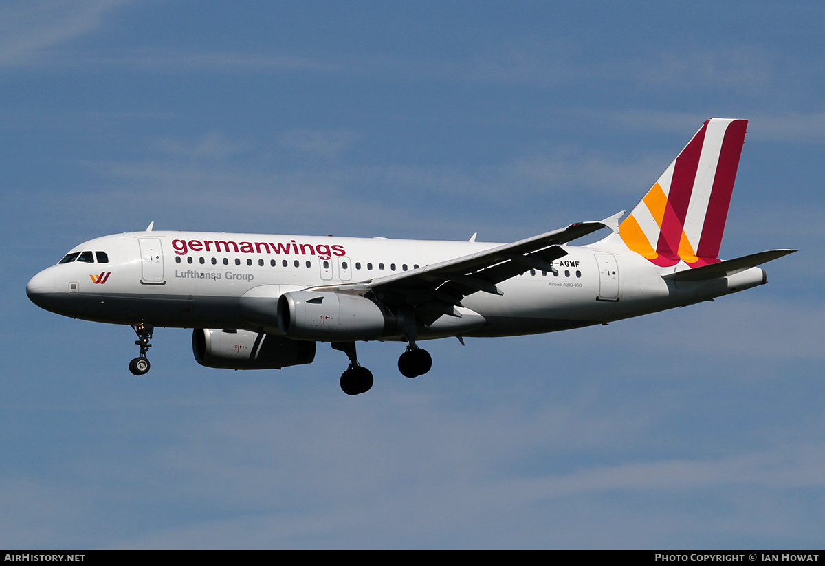 Aircraft Photo of D-AGWF | Airbus A319-132 | Germanwings | AirHistory.net #367086