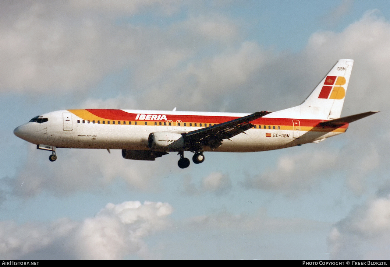 Aircraft Photo of EC-GBN | Boeing 737-4Y0 | Iberia | AirHistory.net #367186