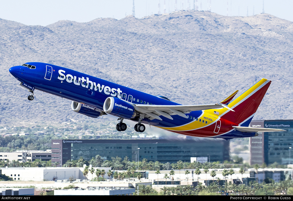 Aircraft Photo of N8720L | Boeing 737-8 Max 8 | Southwest Airlines | AirHistory.net #367290