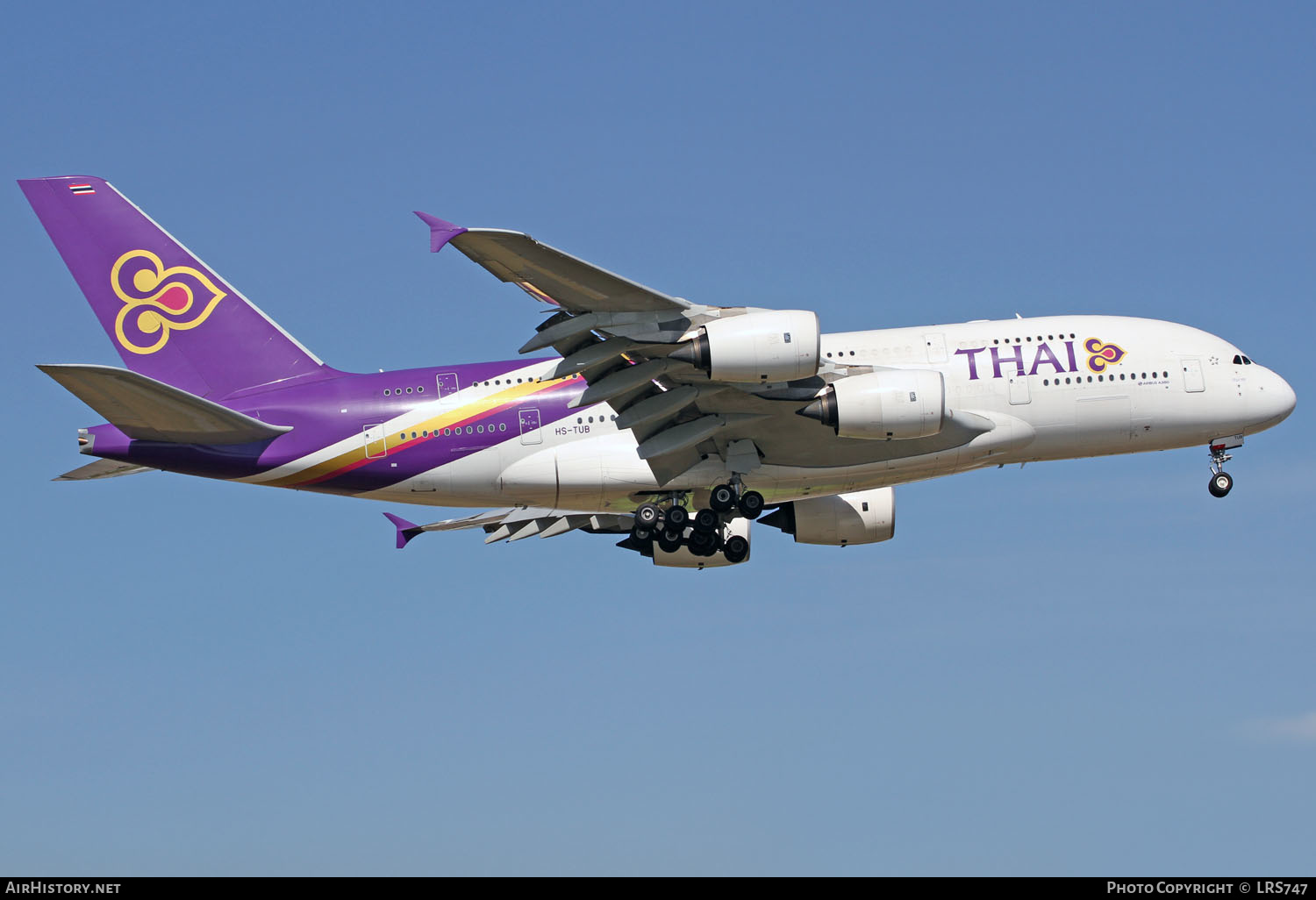 Aircraft Photo of HS-TUB | Airbus A380-841 | Thai Airways International | AirHistory.net #367439