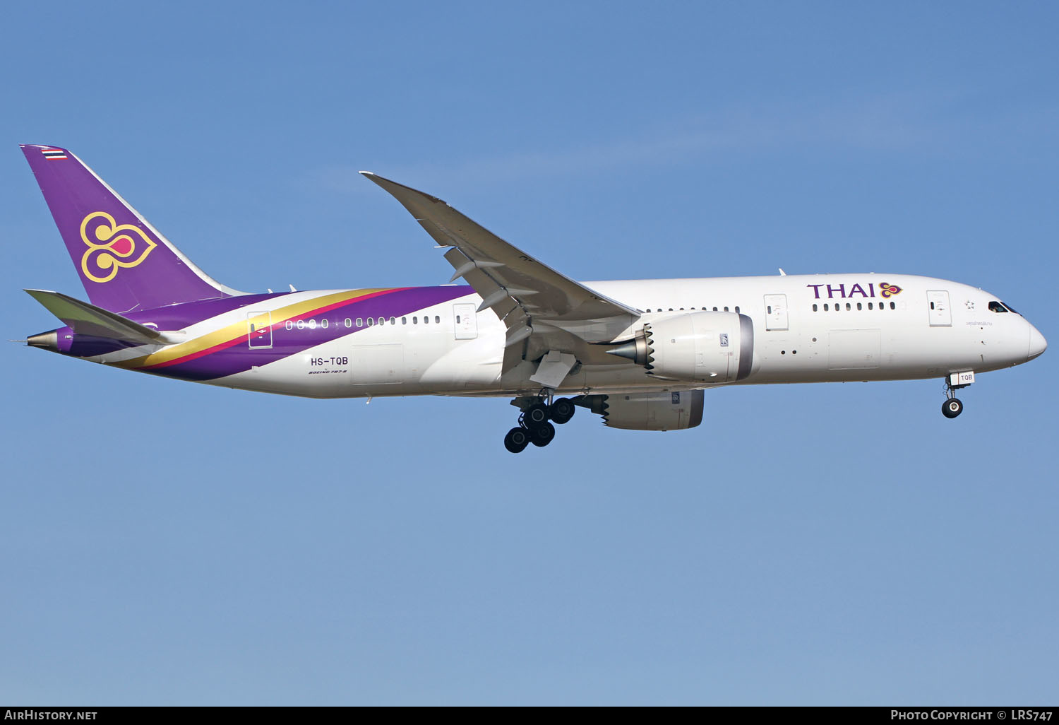Aircraft Photo of HS-TQB | Boeing 787-8 Dreamliner | Thai Airways International | AirHistory.net #367441