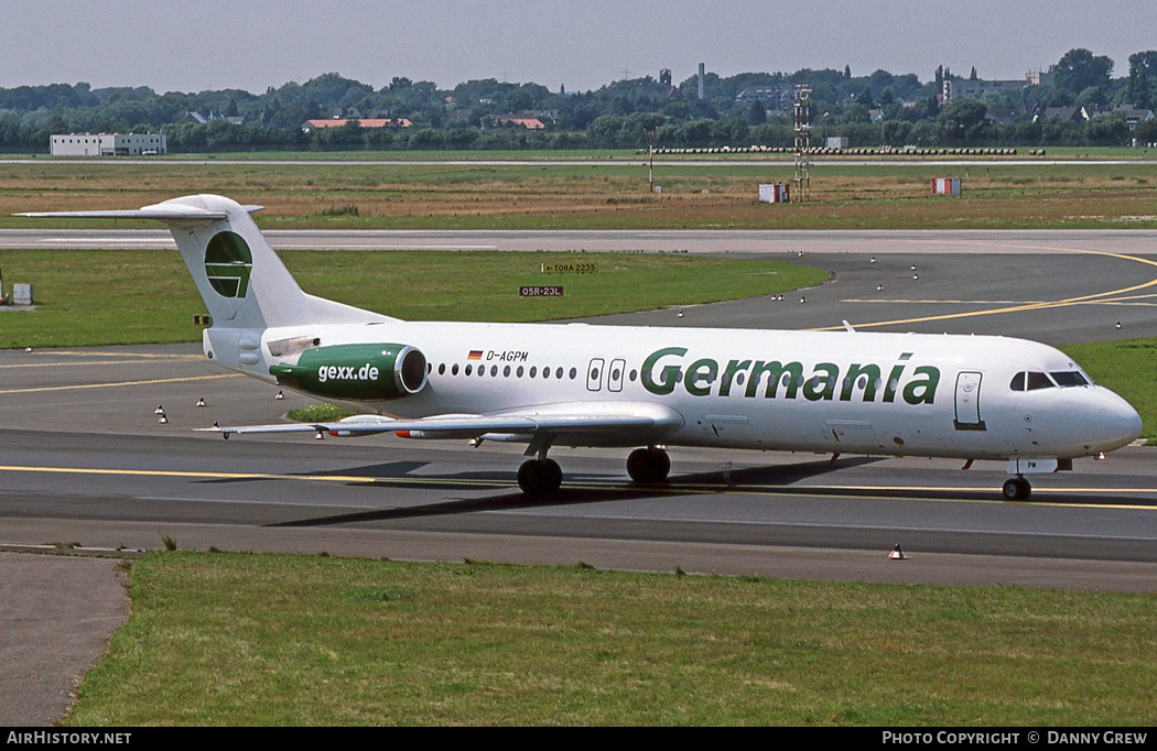 Aircraft Photo of D-AGPM | Fokker 100 (F28-0100) | Germania | AirHistory.net #367597