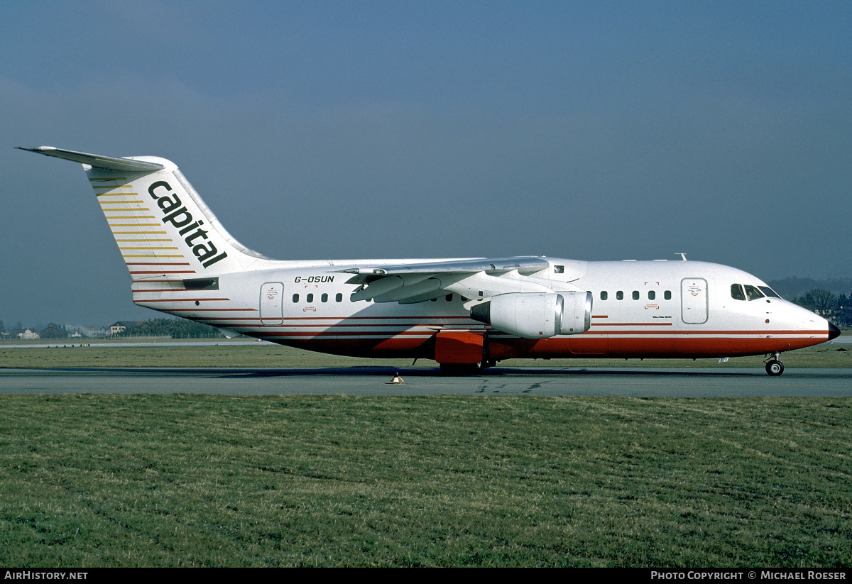 Aircraft Photo of G-OSUN | British Aerospace BAe-146-200 | Capital Airlines | AirHistory.net #367630