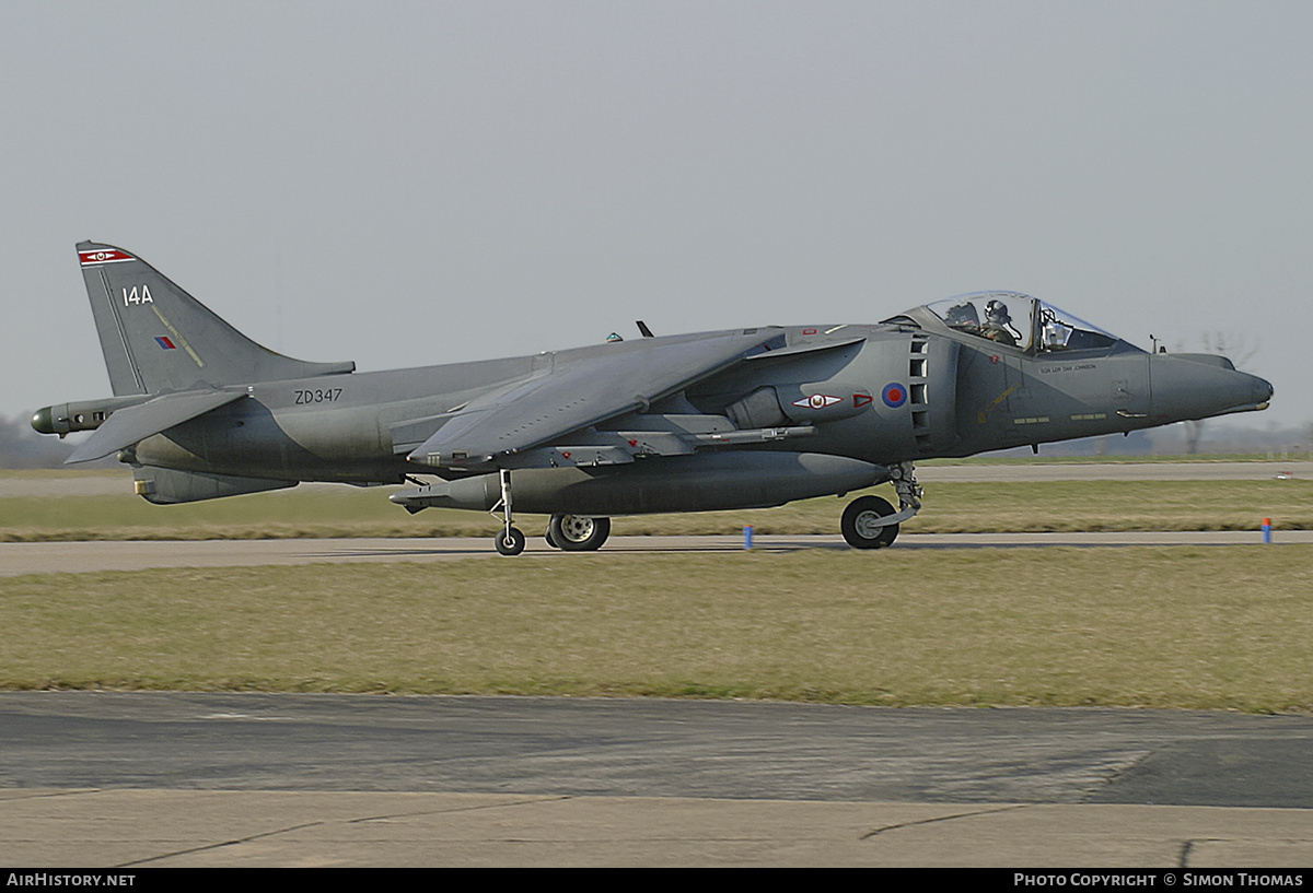 Aircraft Photo of ZD347 | British Aerospace Harrier GR7A | UK - Air Force | AirHistory.net #367932