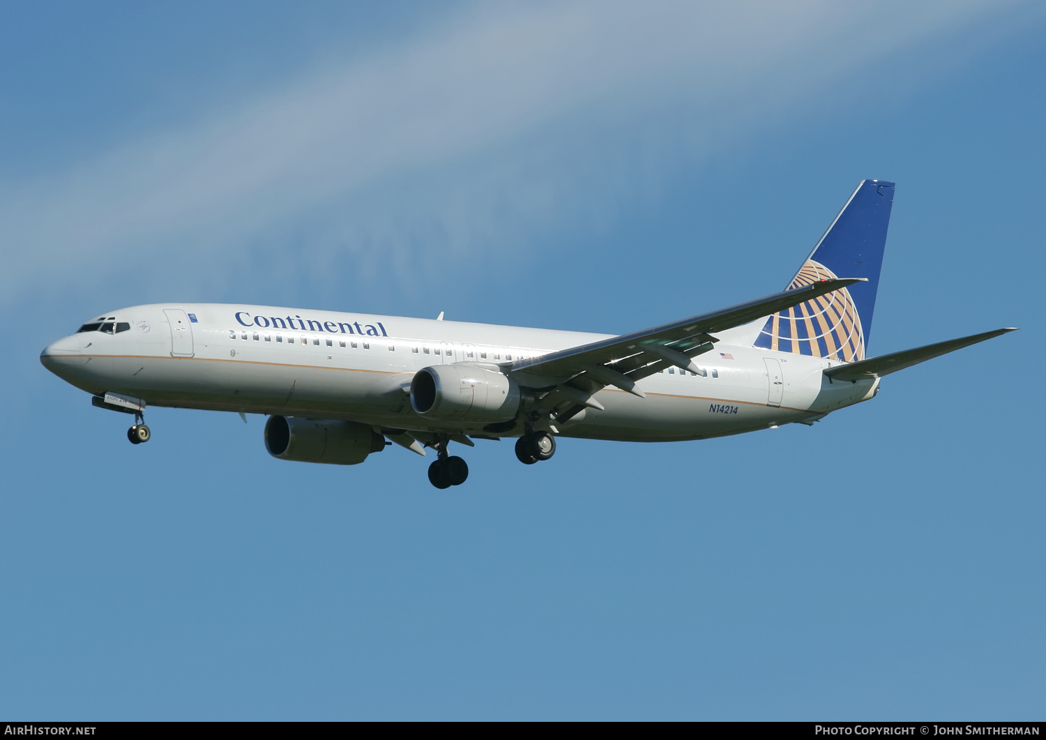 Aircraft Photo of N14214 | Boeing 737-824 | Continental Airlines | AirHistory.net #368189