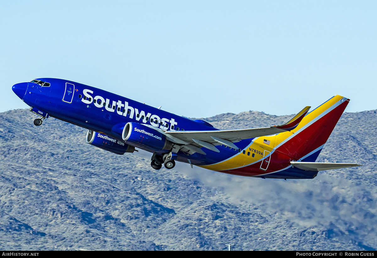Aircraft Photo of N7839A | Boeing 737-73V | Southwest Airlines | AirHistory.net #368227