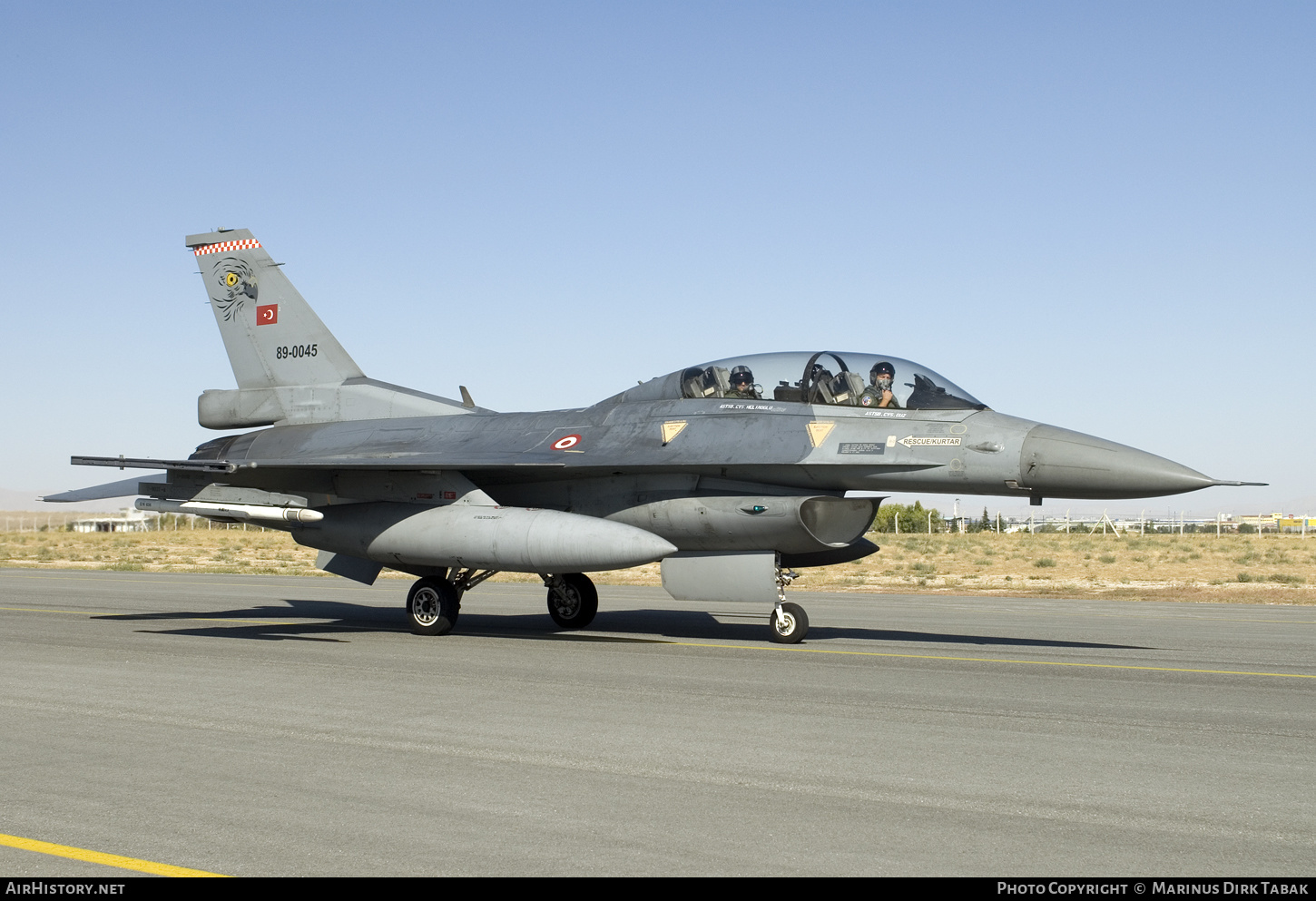 Aircraft Photo of 89-0045 | General Dynamics F-16DG Fighting Falcon | Turkey - Air Force | AirHistory.net #368411