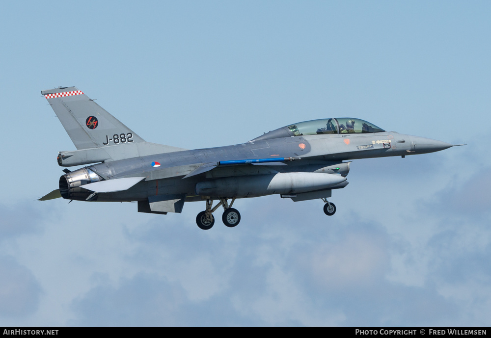 Aircraft Photo of J-882 | General Dynamics F-16BM Fighting Falcon | Netherlands - Air Force | AirHistory.net #368688