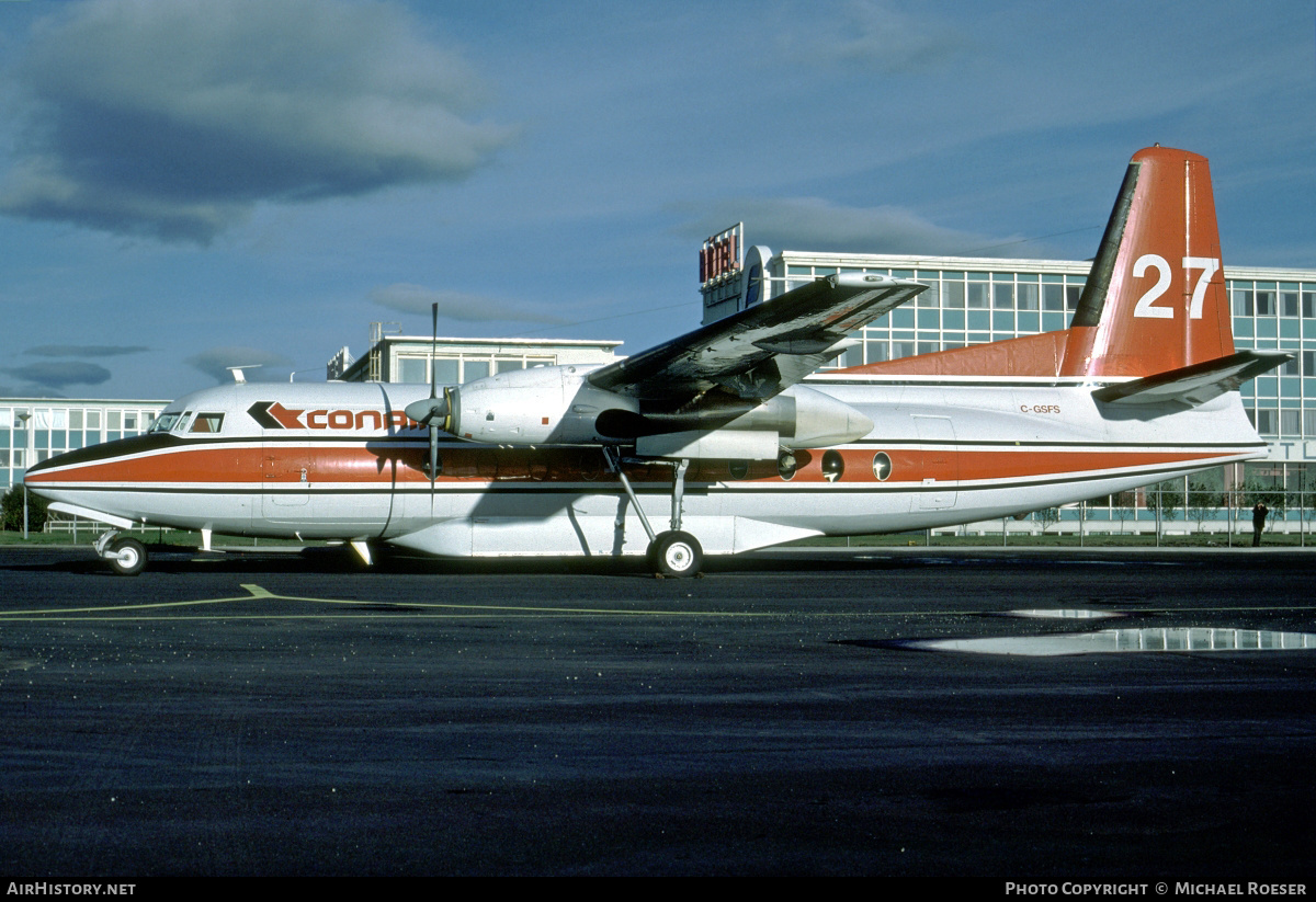 Aircraft Photo of C-GSFS | Fokker F27-600/AT Friendship | Conair Aviation | AirHistory.net #368723