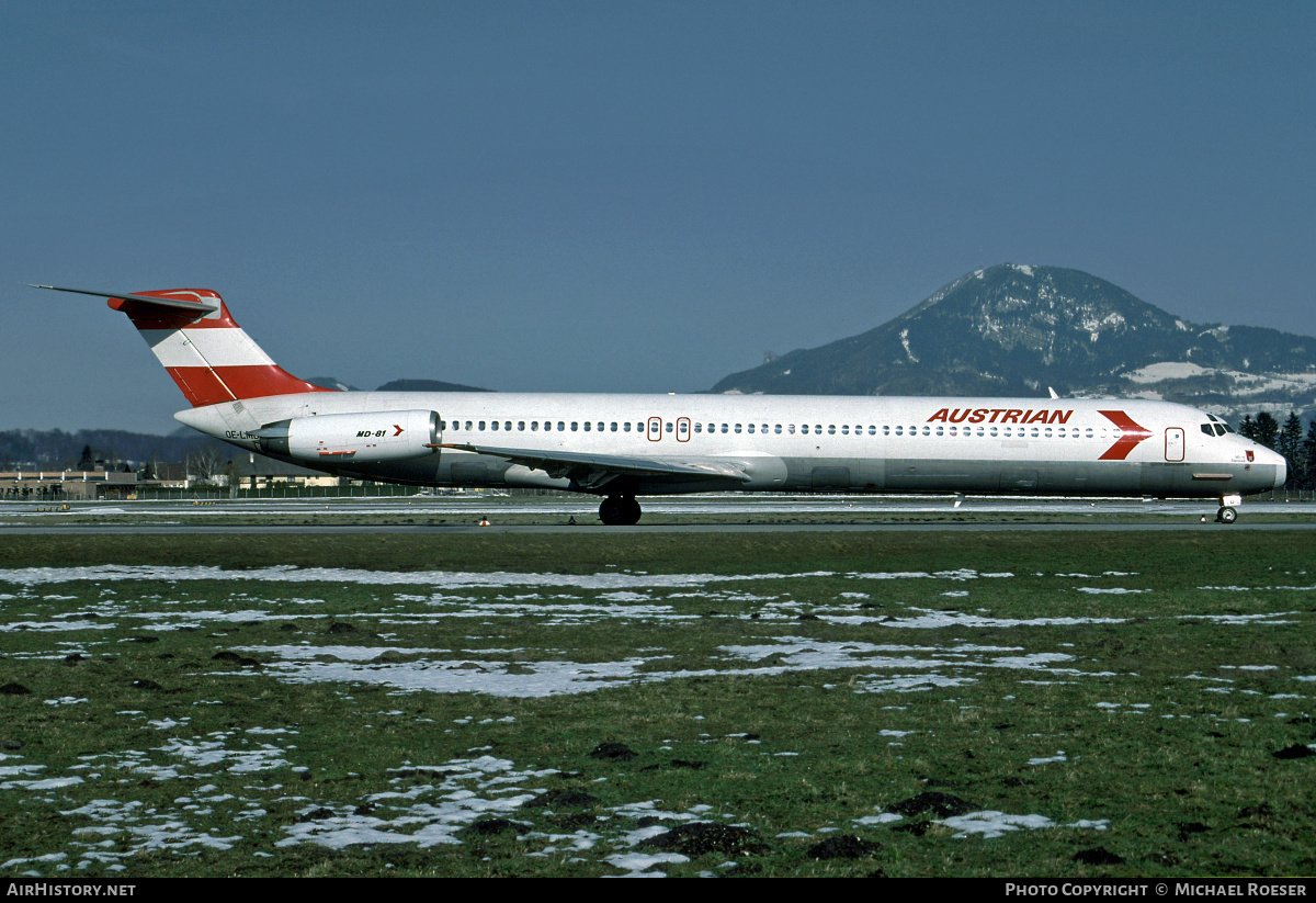 Aircraft Photo of OE-LMB | McDonnell Douglas MD-81 (DC-9-81) | Austrian Airlines | AirHistory.net #369083