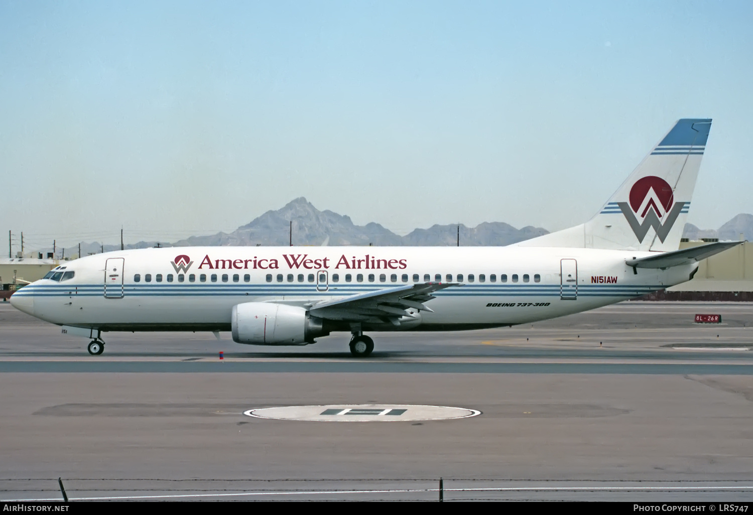 Aircraft Photo of N151AW | Boeing 737-3G7 | America West Airlines | AirHistory.net #369098