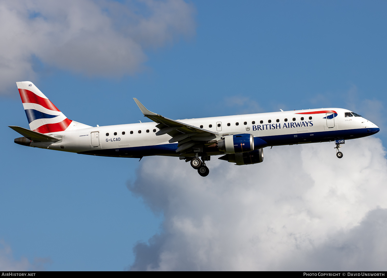 Aircraft Photo of G-LCAD | Embraer 190SR (ERJ-190-100SR) | British Airways | AirHistory.net #369203