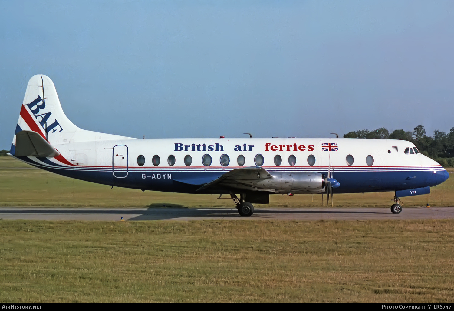 Aircraft Photo of G-AOYN | Vickers 806 Viscount | British Air Ferries - BAF | AirHistory.net #369291