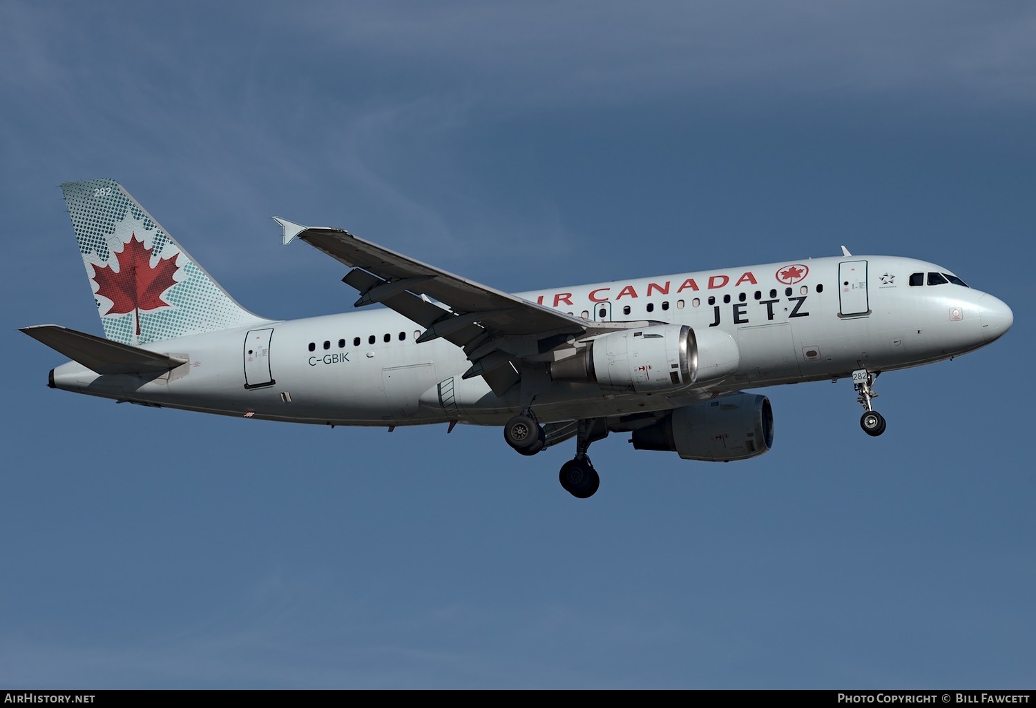 Aircraft Photo of C-GBIK | Airbus A319-114 | Air Canada Jetz | AirHistory.net #369410
