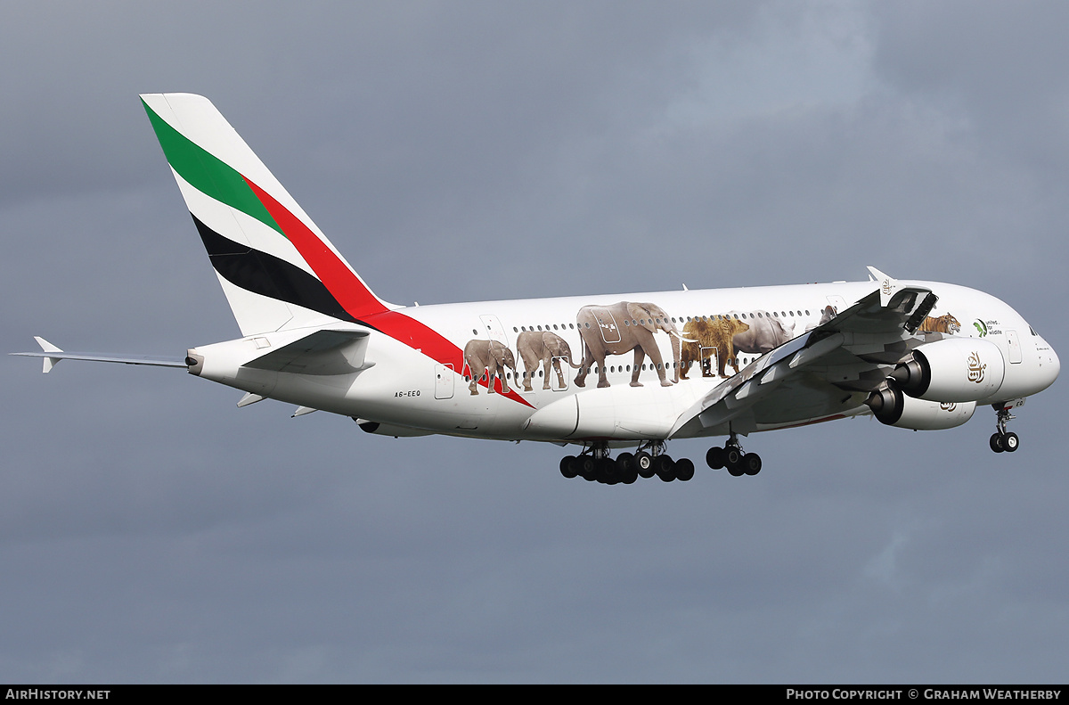 Aircraft Photo of A6-EEQ | Airbus A380-861 | Emirates | AirHistory.net #369430