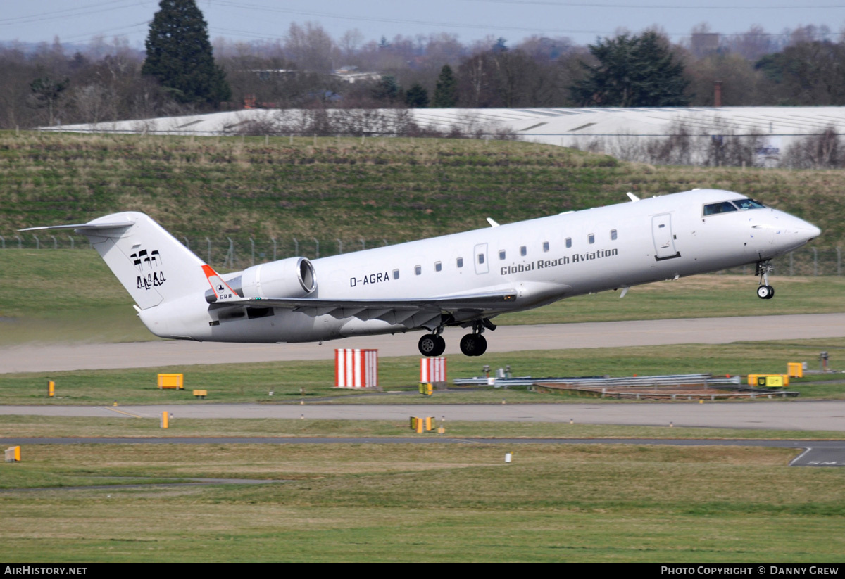 Aircraft Photo of D-AGRA | Bombardier CRJ-200LR (CL-600-2B19) | Global Reach Aviation - GRA | AirHistory.net #369440
