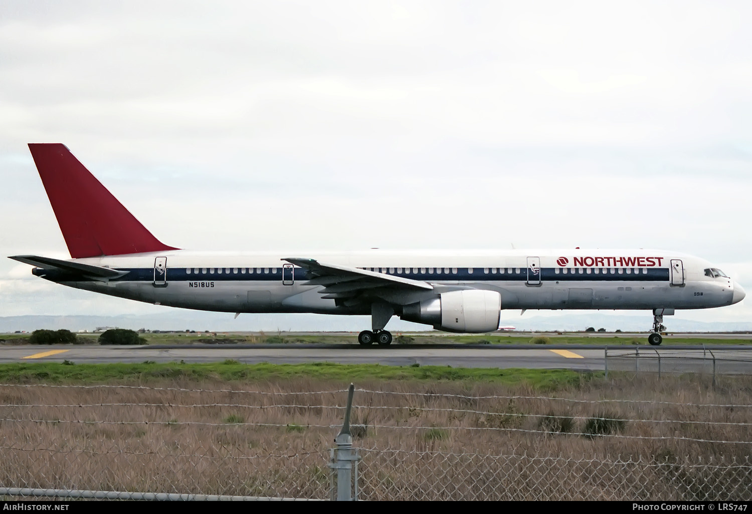 Aircraft Photo of N518US | Boeing 757-251 | Northwest Airlines | AirHistory.net #369449