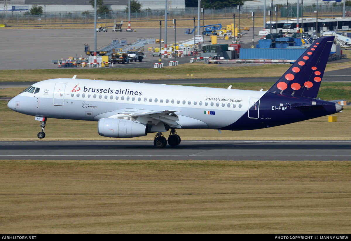 Aircraft Photo of EI-FWF | Sukhoi SSJ-100-95B Superjet 100 (RRJ-95B) | Brussels Airlines | AirHistory.net #369625