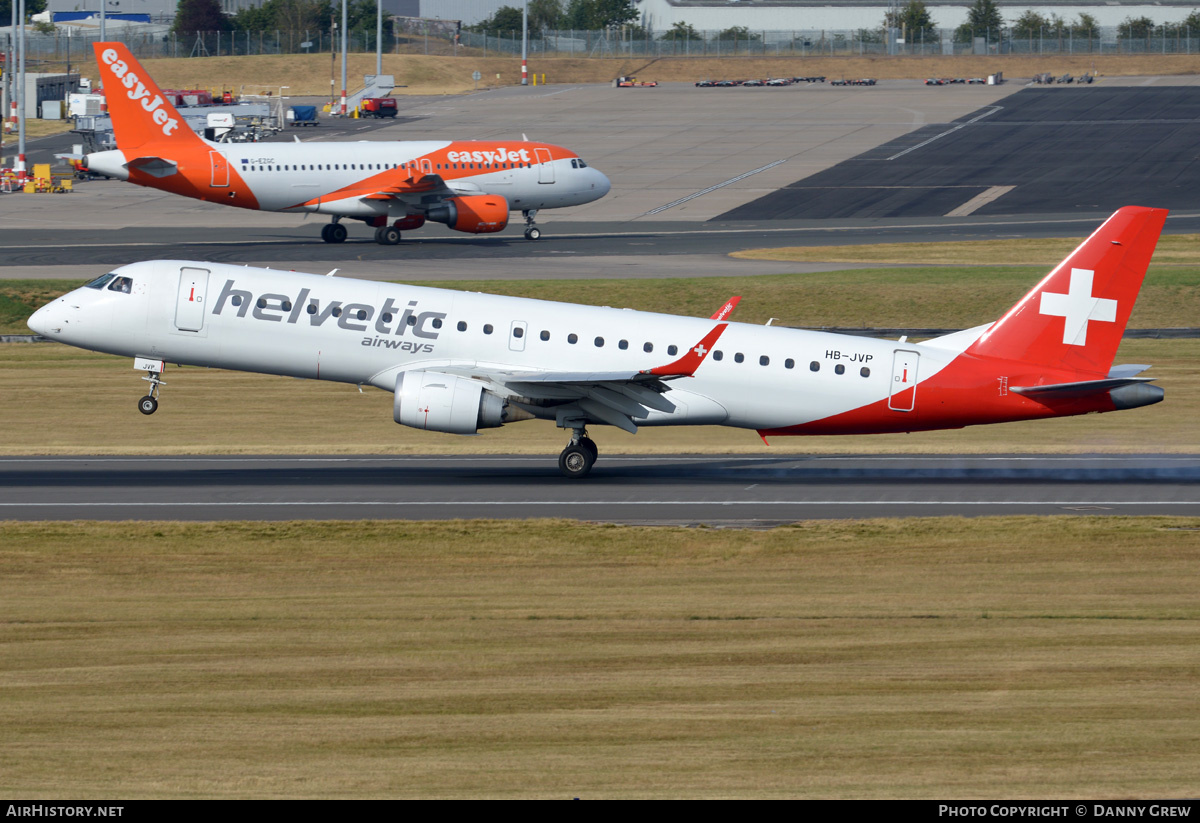 Aircraft Photo of HB-JVP | Embraer 190LR (ERJ-190-100LR) | Helvetic Airways | AirHistory.net #369626