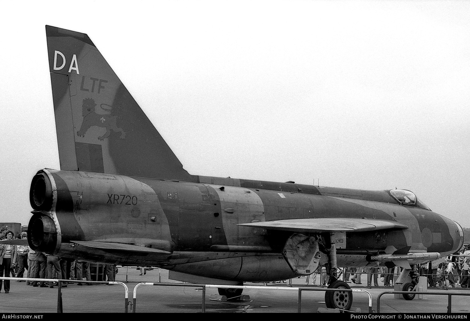 Aircraft Photo of XR720 | English Electric Lightning F3 | UK - Air Force | AirHistory.net #369647