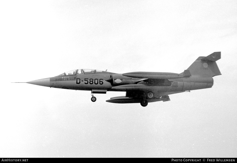 Aircraft Photo of D-5806 | Lockheed TF-104G Starfighter | Netherlands - Air Force | AirHistory.net #369660