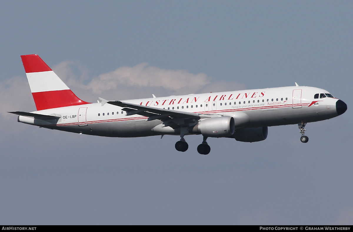 Aircraft Photo of OE-LBP | Airbus A320-214 | Austrian Airlines | AirHistory.net #369923