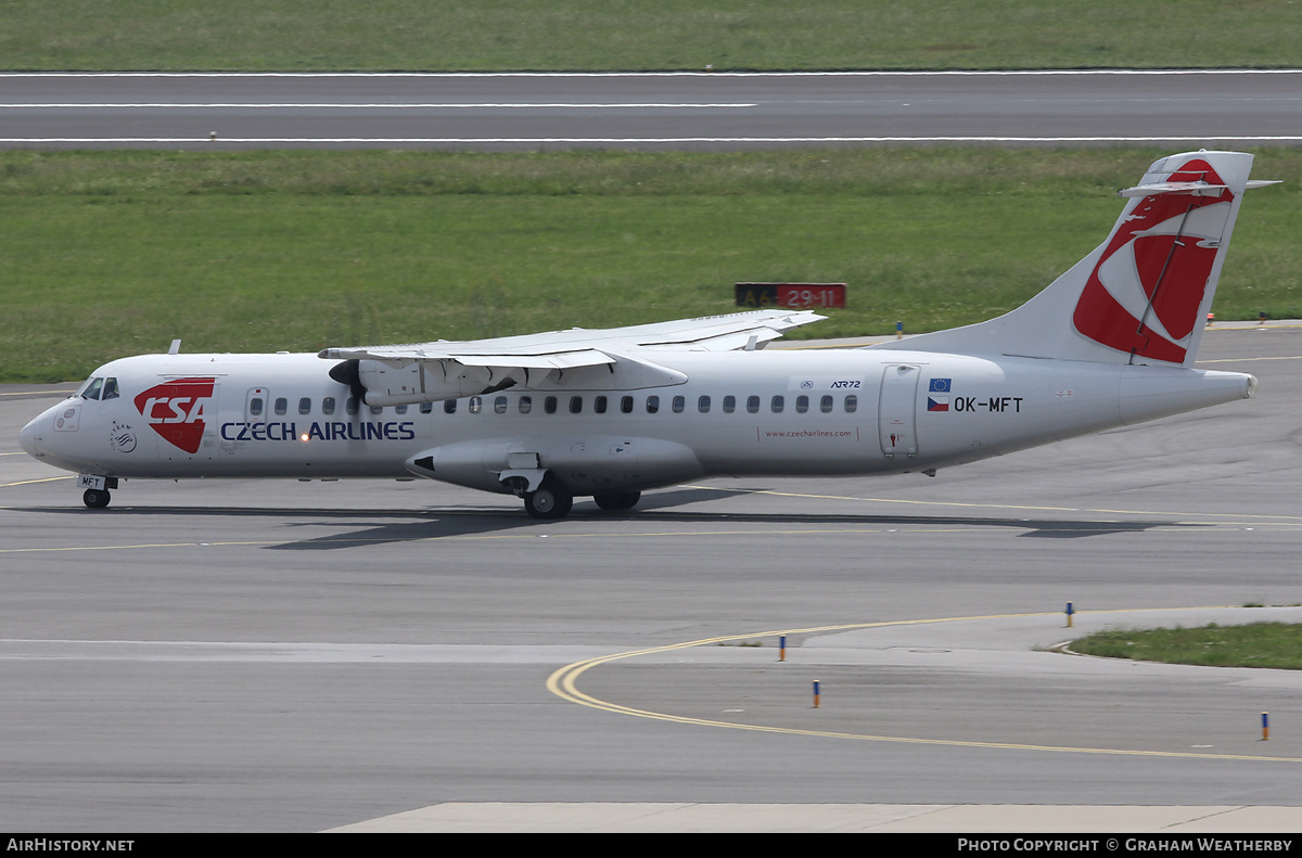 Aircraft Photo of OK-MFT | ATR ATR-72-500 (ATR-72-212A) | ČSA - Czech Airlines | AirHistory.net #369926