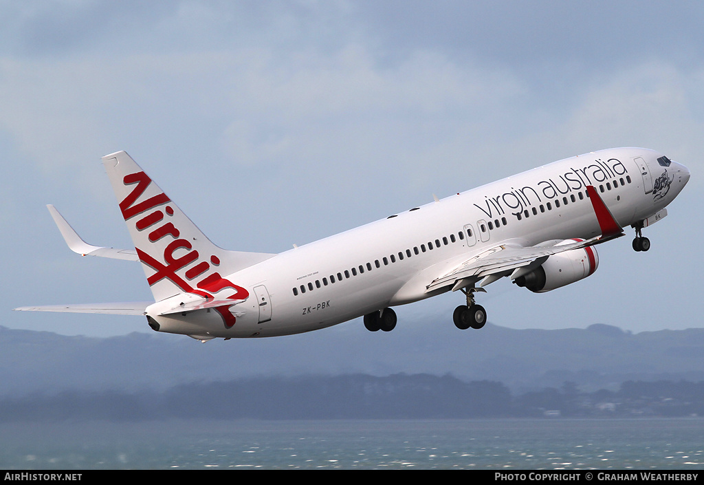 Aircraft Photo of ZK-PBK | Boeing 737-8FE | Virgin Australia Airlines | AirHistory.net #369954