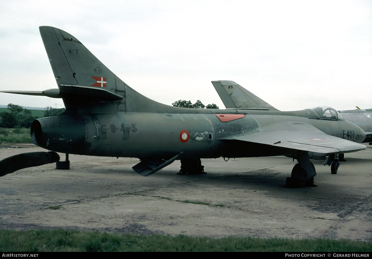 Aircraft Photo of E-407 | Hawker Hunter F51 | Denmark - Air Force | AirHistory.net #369956