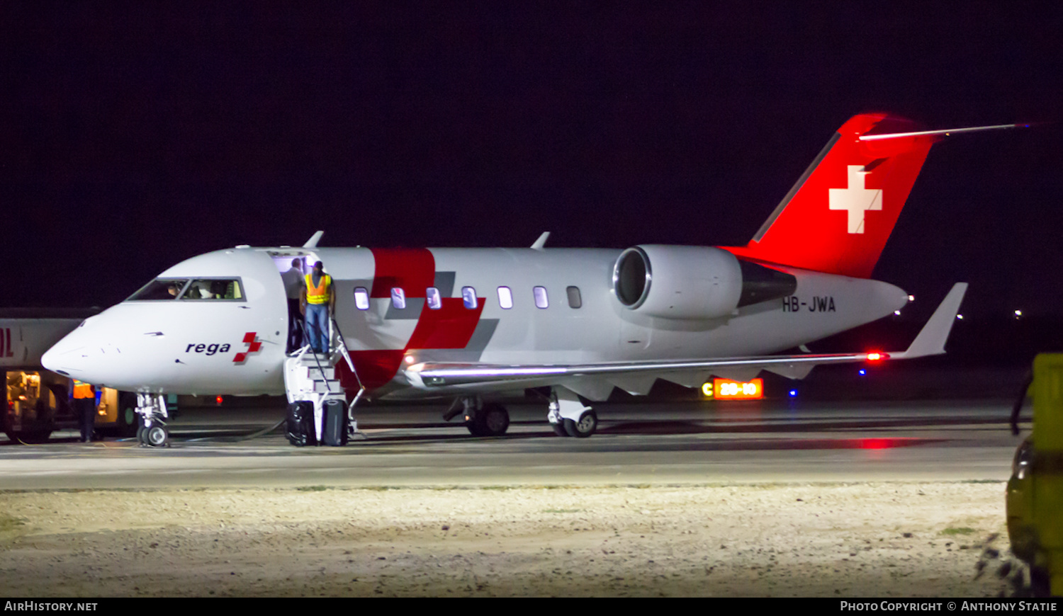 Aircraft Photo of HB-JWA | Bombardier Challenger 650 (CL-600-2B16) | REGA - Swiss Air Ambulance | AirHistory.net #369989