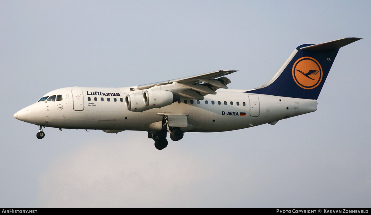 Aircraft Photo of D-AVRA | British Aerospace Avro 146-RJ85 | Lufthansa | AirHistory.net #370028