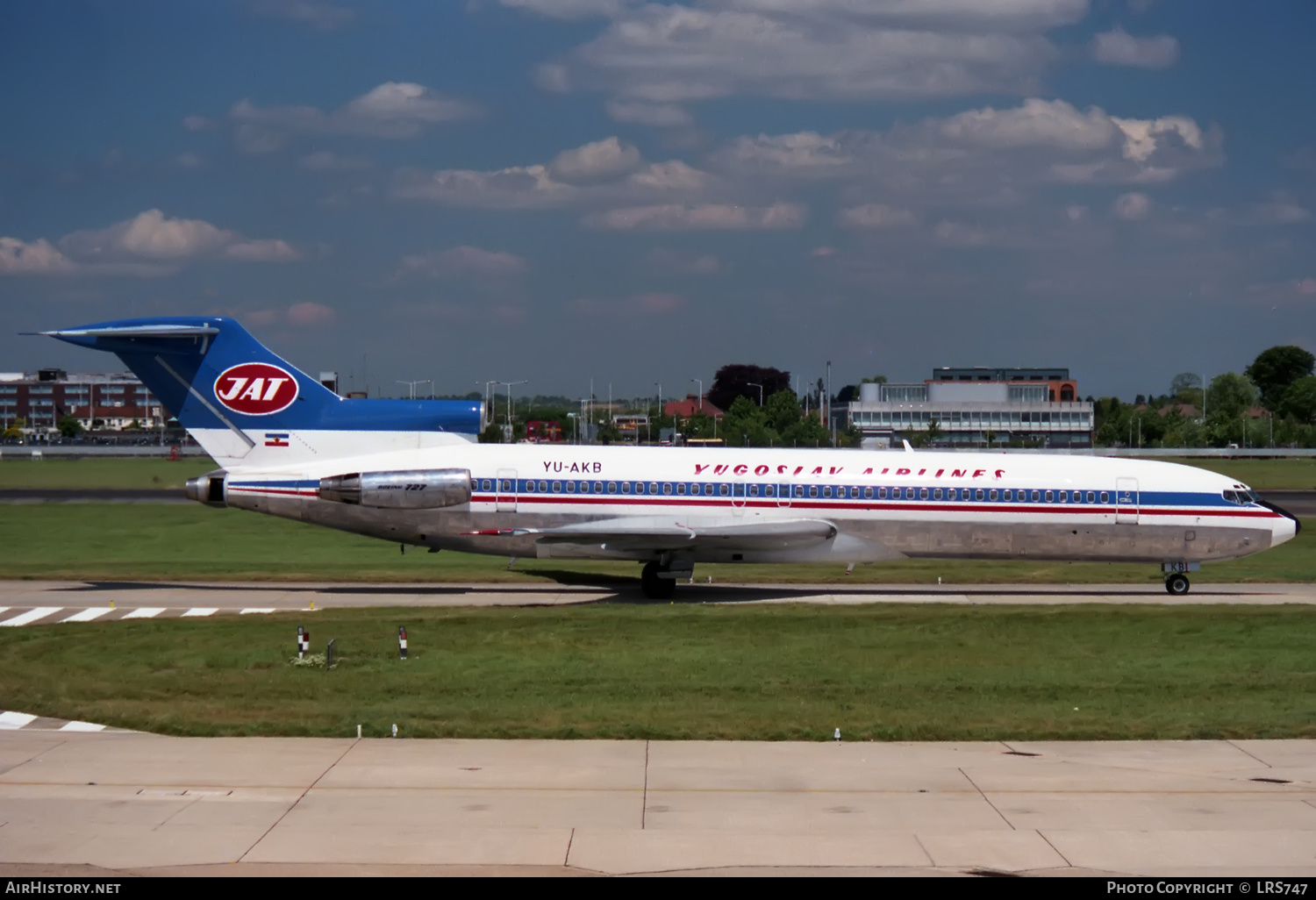 Aircraft Photo of YU-AKB | Boeing 727-2H9/Adv | JAT Yugoslav Airlines - Jugoslovenski Aerotransport | AirHistory.net #370085