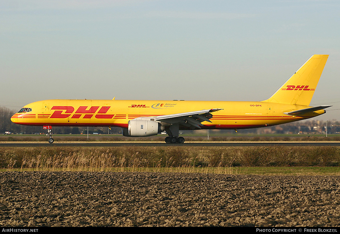 Aircraft Photo of OO-DPK | Boeing 757-236/SF | DHL International | AirHistory.net #370117