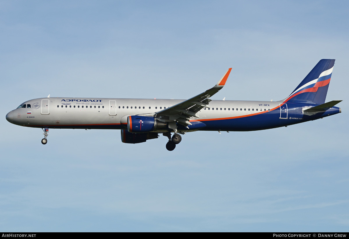 Aircraft Photo of VP-BFK | Airbus A321-211 | Aeroflot - Russian Airlines | AirHistory.net #370140